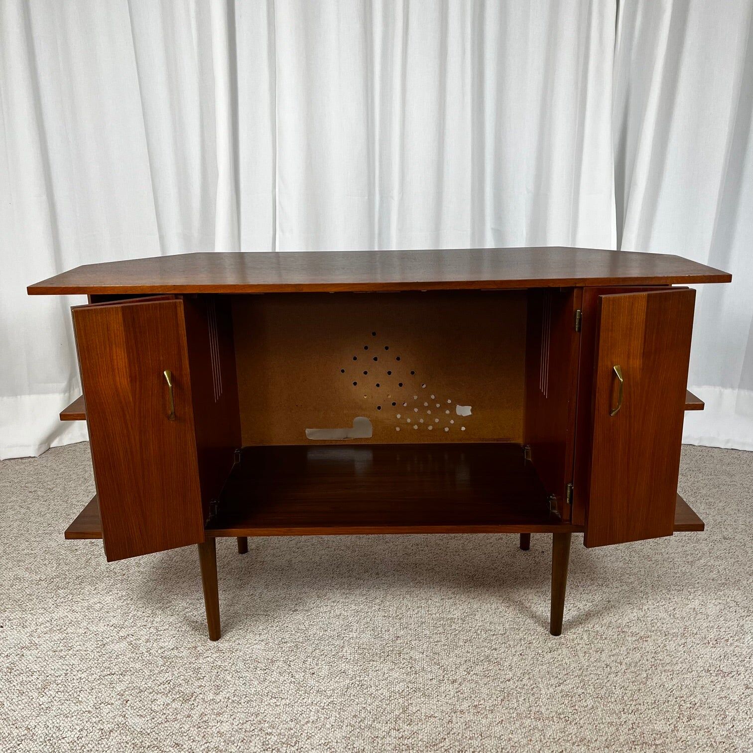 Buffet bas en placage teck, 1960/70, Midcentury modern