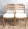Set of 4 Vintage Scandinavian chairs in white boucle fabric, Sweden, 1920s.