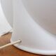 Large porcelain table lamp - 1980s