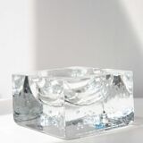 Cendrier en verre soufflé à bulles par Nybro Sweden