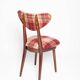 Classic Scottish chair in red burgundy tartan pattern, mid-century, Europe, 1960s.
