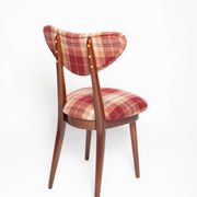 Classic Scottish chair in red burgundy tartan pattern, mid-century, Europe, 1960s.