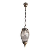 Luminaire gland art déco à suspendre, lustre ancien
