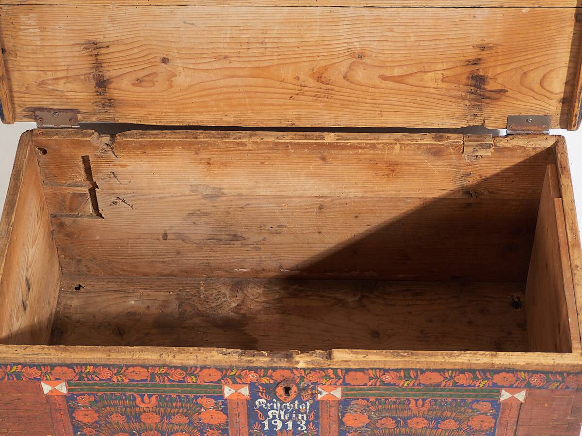 Antique solid wood trunk (circa 1913)