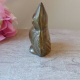 Ancienne figurine Animal Chouette Hibou en Laiton