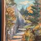 Huile sur toile suédoise du milieu du siècle – “Fjälltrappor” par Einar Johanssen
