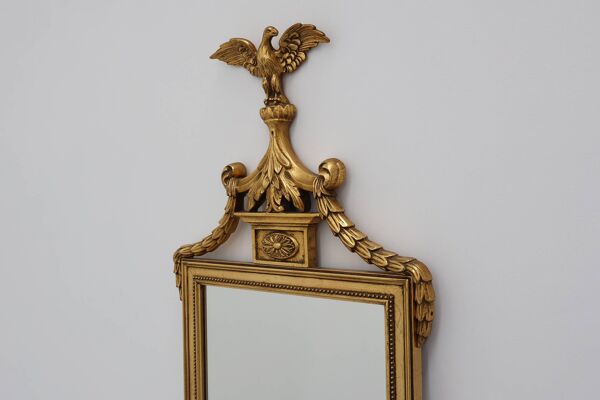 Miroir de style Empire en bois doré du XXe siècle