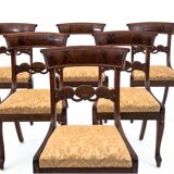 Ensemble de 6 chaises Europe du Nord vers 1900