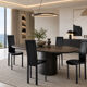 4 black leather chairs – Elegance and design