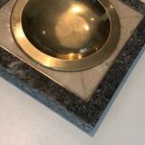 Neoclassical style pocket empty in faux-marble and brass. french work. around 1970