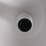 Large italian vintage hanging lamp made of glass by Leucos