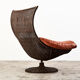Gerard van den Berg Lounge Chair in Rattan and Leather for Montis 1970s