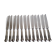 Set of 12 knives silver metal and stainless steel violin model Ercuis