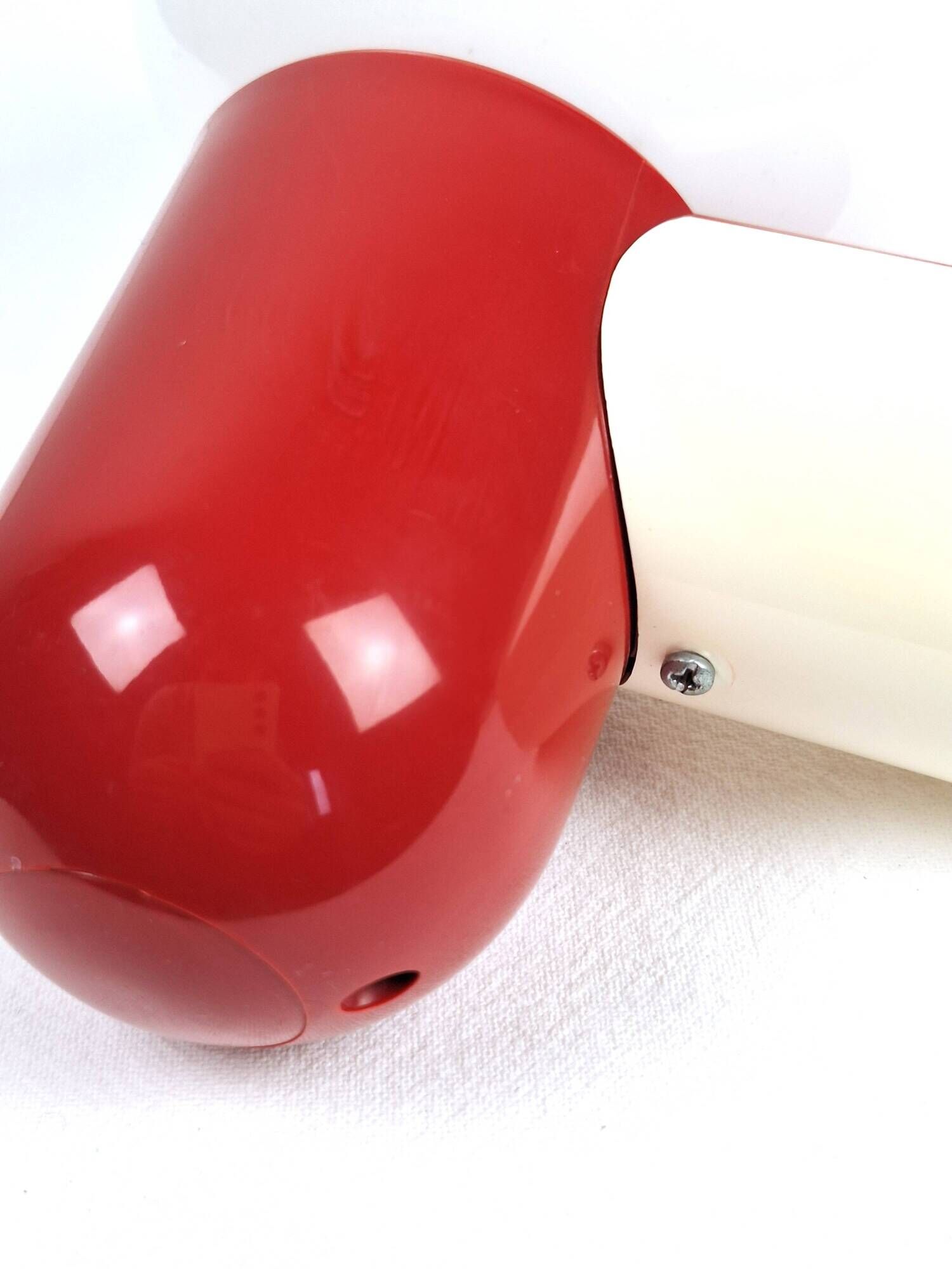 Pair of Allibert 70s space age plastic wall lamps