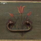 Antique Painted Folk art bridal chest