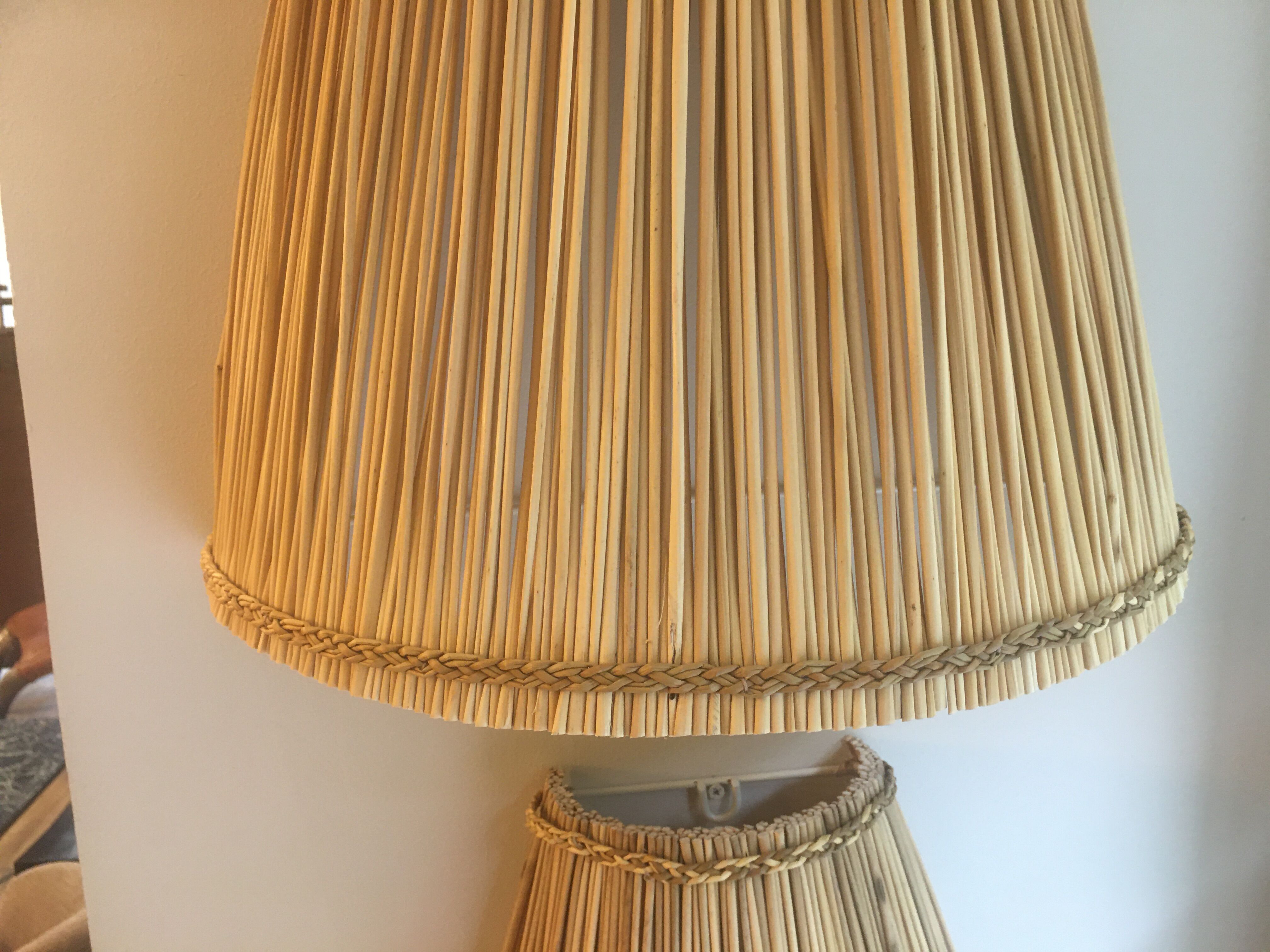 Pair of rush wall lamps