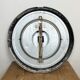 Black swiss industrial wall clock from inducta, 1960s
