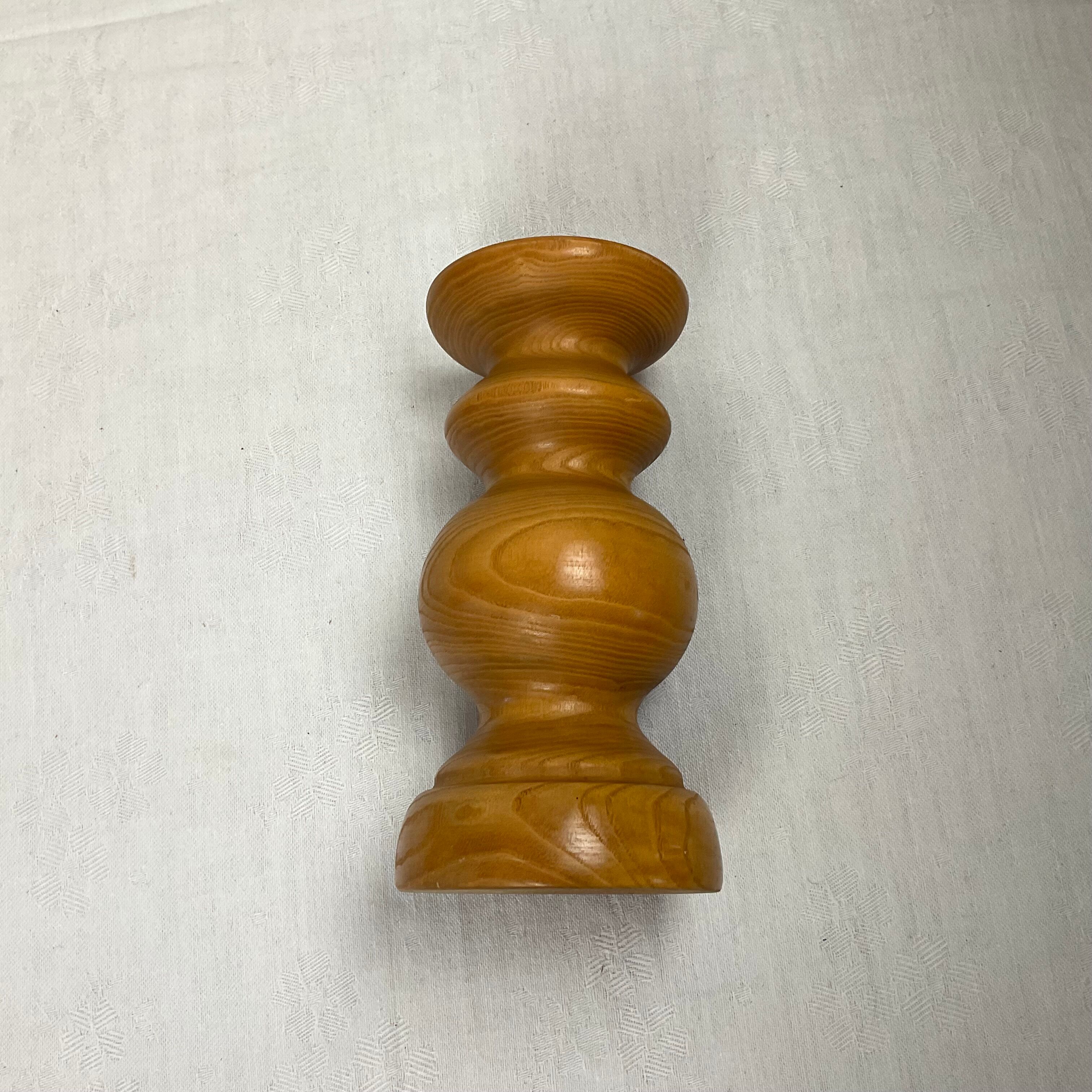 Wooden candle holder