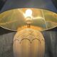 Paire de Lampe en céramique crème années 1980 style art déco miami light 73