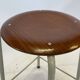Vintage school stool, 1970s industrial design, Dutch minimalist
