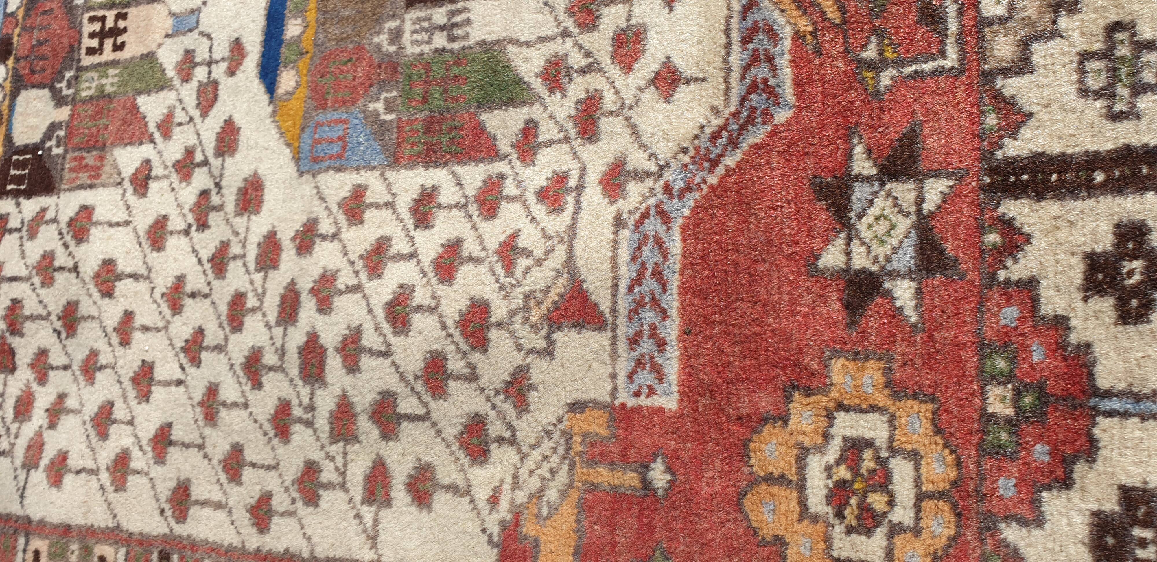 Oriental wool rug entirely handmade