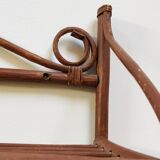 Rattan wall coat rack