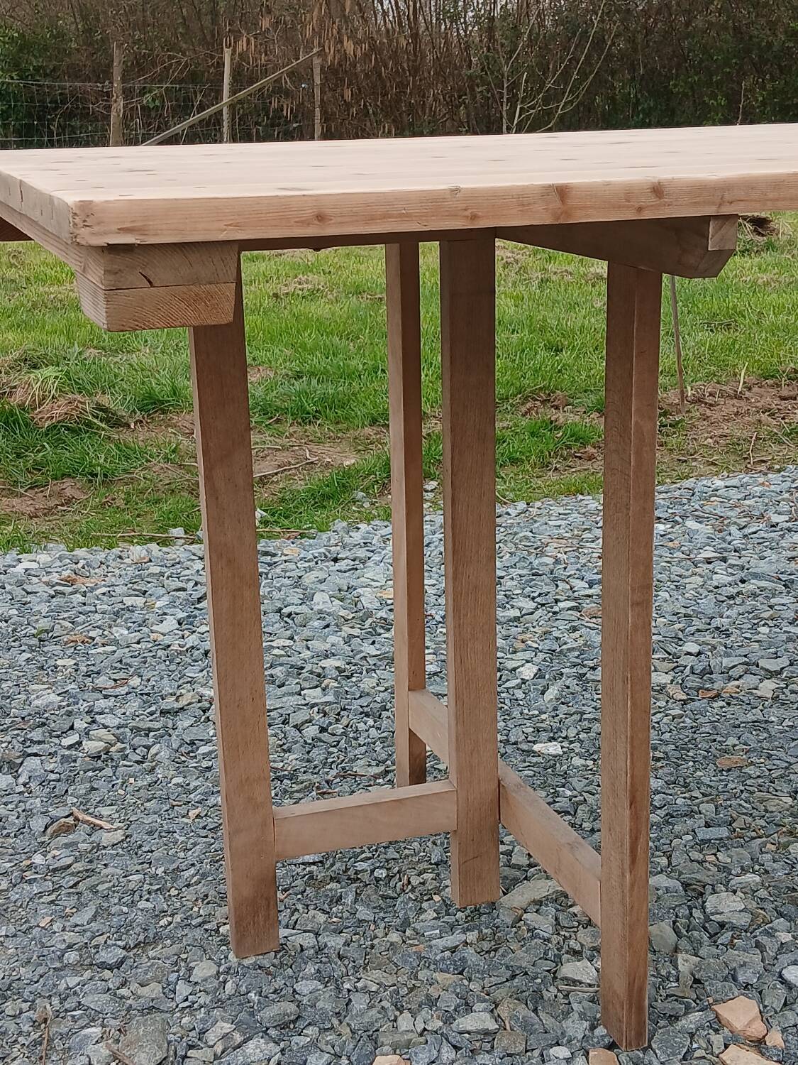 Table de ferme pliante 250 cm, 8/10 personnes