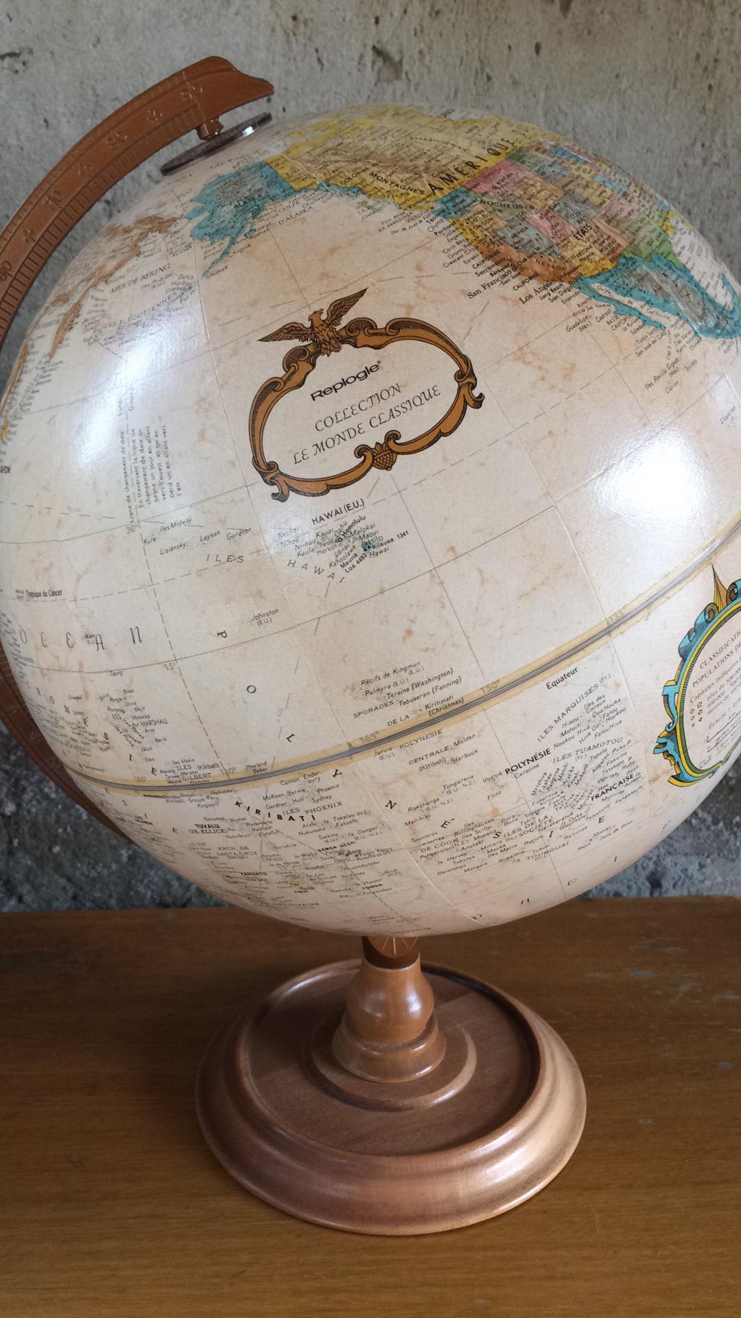 Replogle embossed globe
