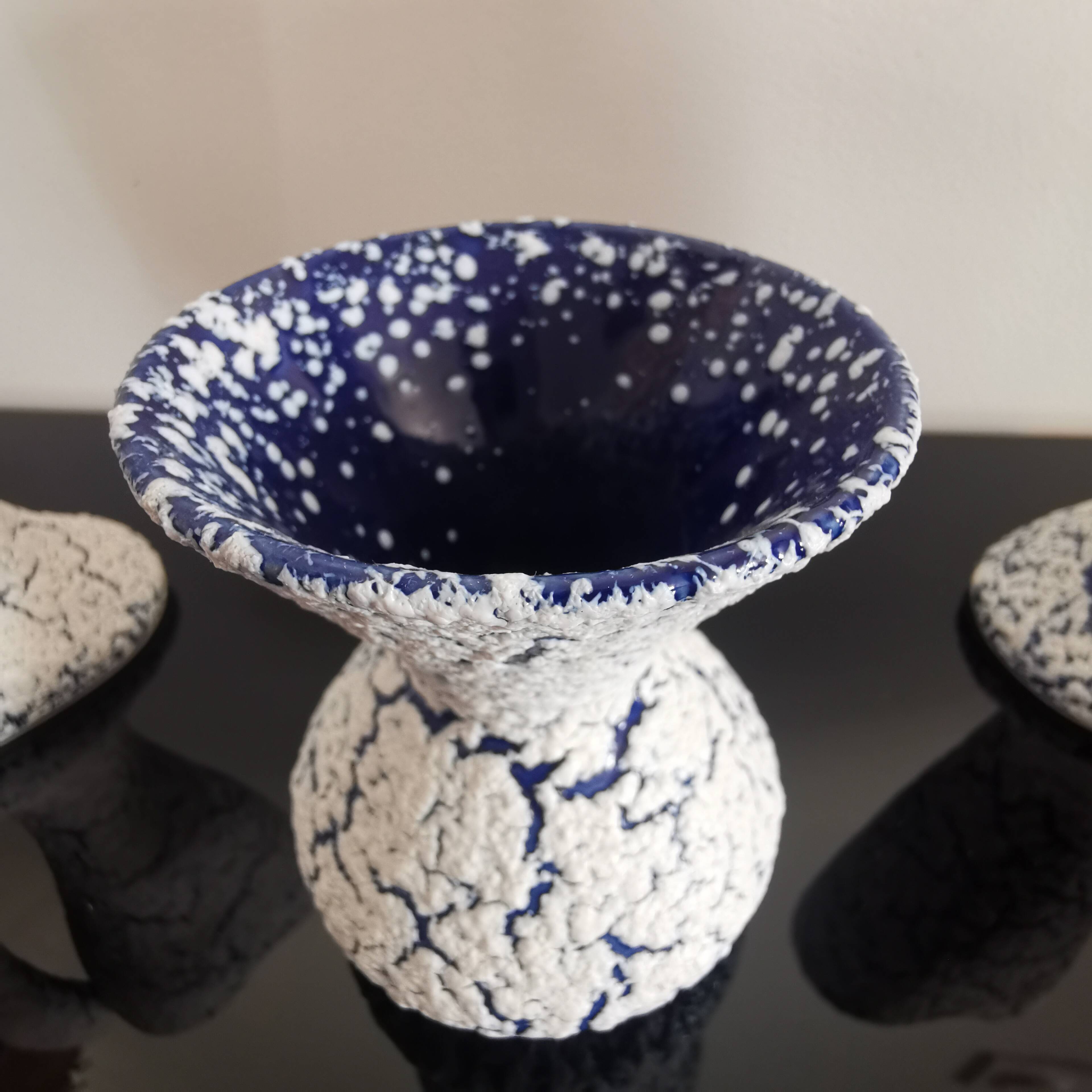 3 ceramic vases “Grès des neiges” France