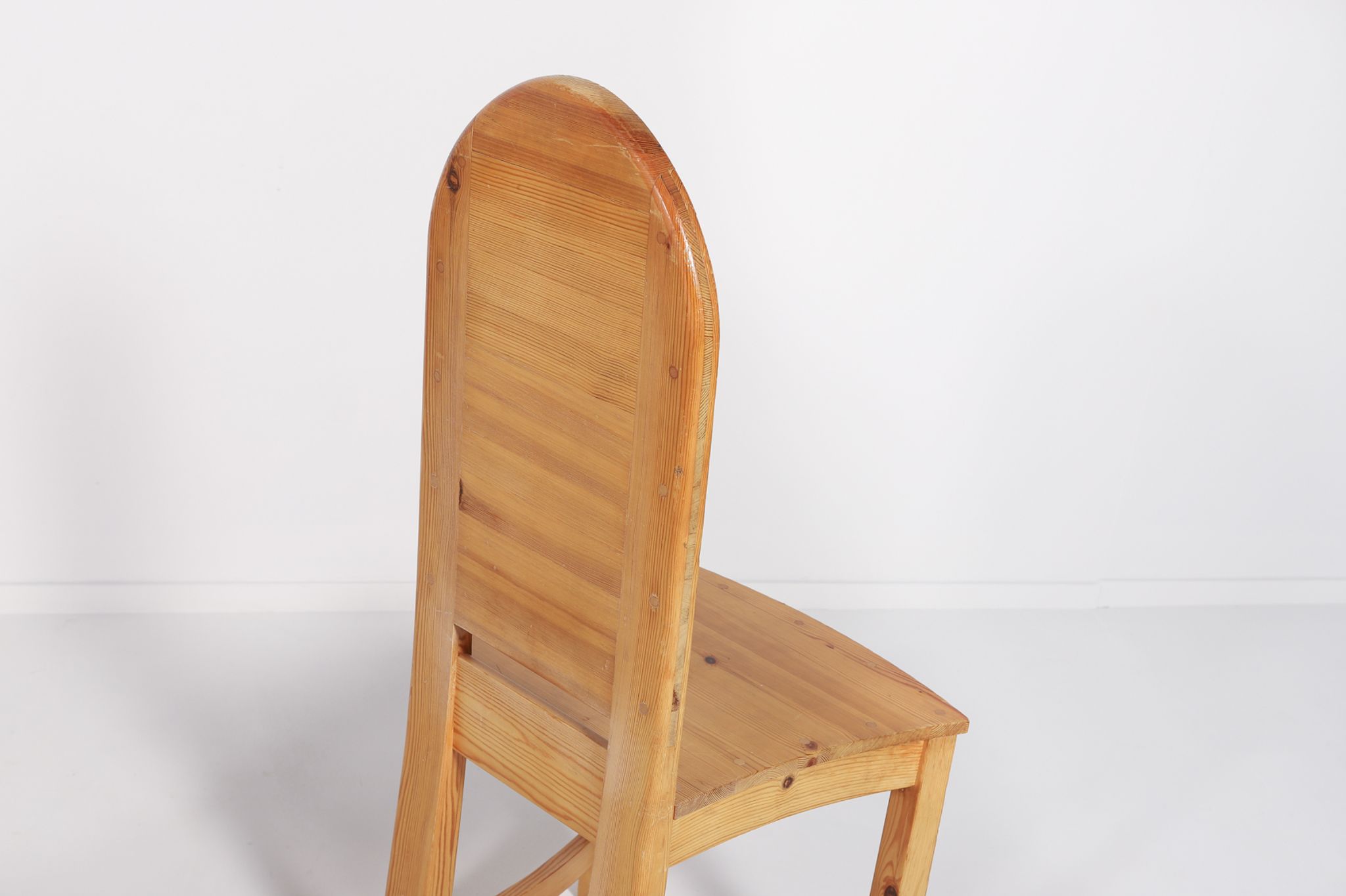 Set of 6 Swedish solid pine chairs by Sven Larsson Möbelshop