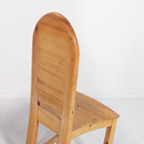 Set of 6 Swedish solid pine chairs by Sven Larsson Möbelshop