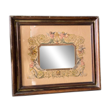 Antique wooden mirror