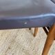 Set of 3 vintage Scandinavian chairs - teak and brown leatherette