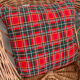 Large tartan cushion