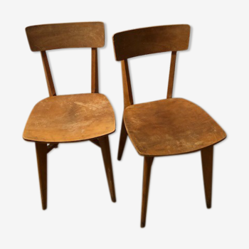 Lot de 2 chaises bistrot années 50