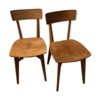 Lot of 2 chairs bistro 50s