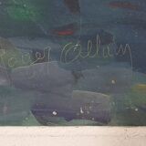 Oil on panel Young woman reading Signed Roger Alluin dated 28/2/38