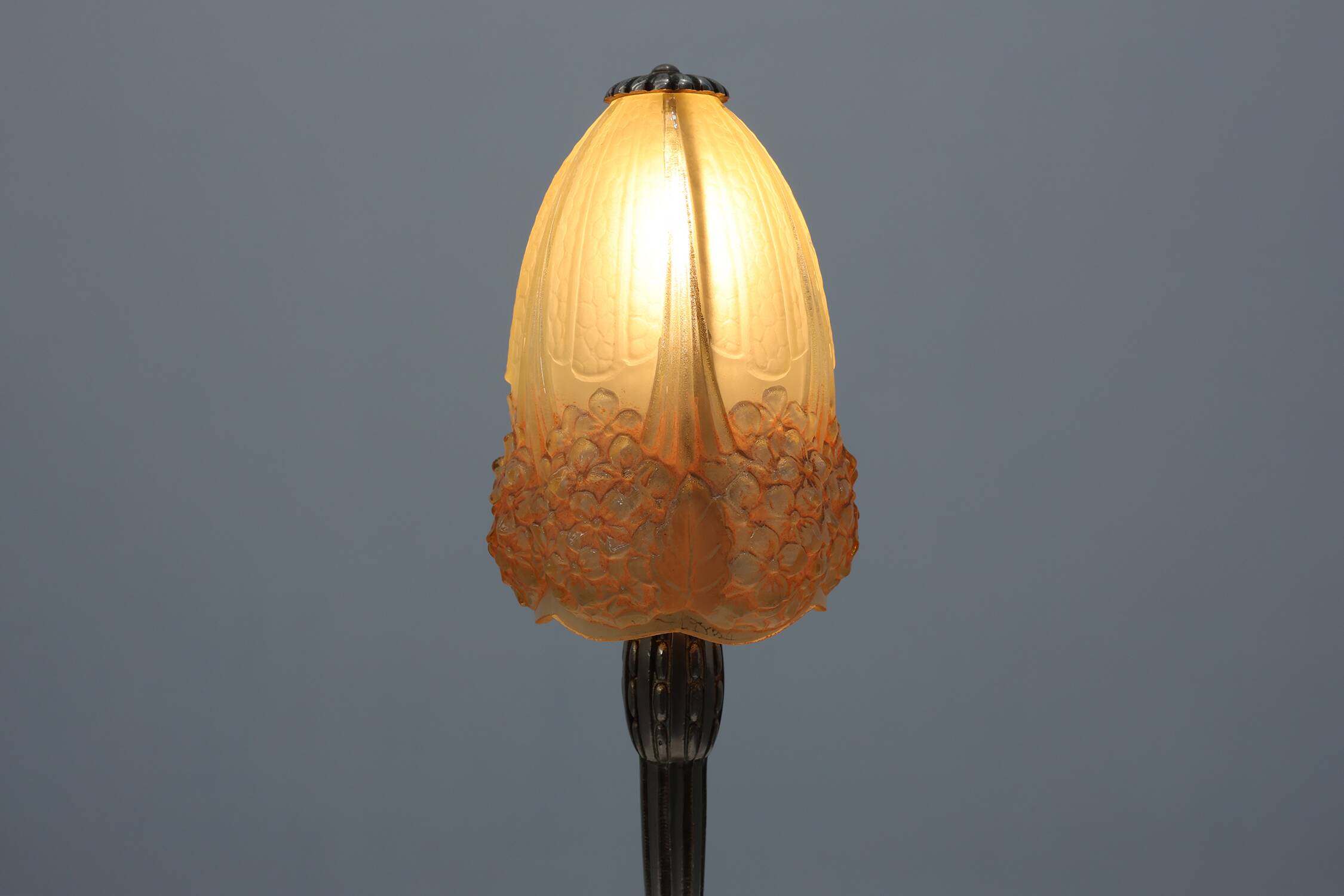Art Nouveau Table Lamp by Muller Frères for Hettier & Vincent, France ca. 1