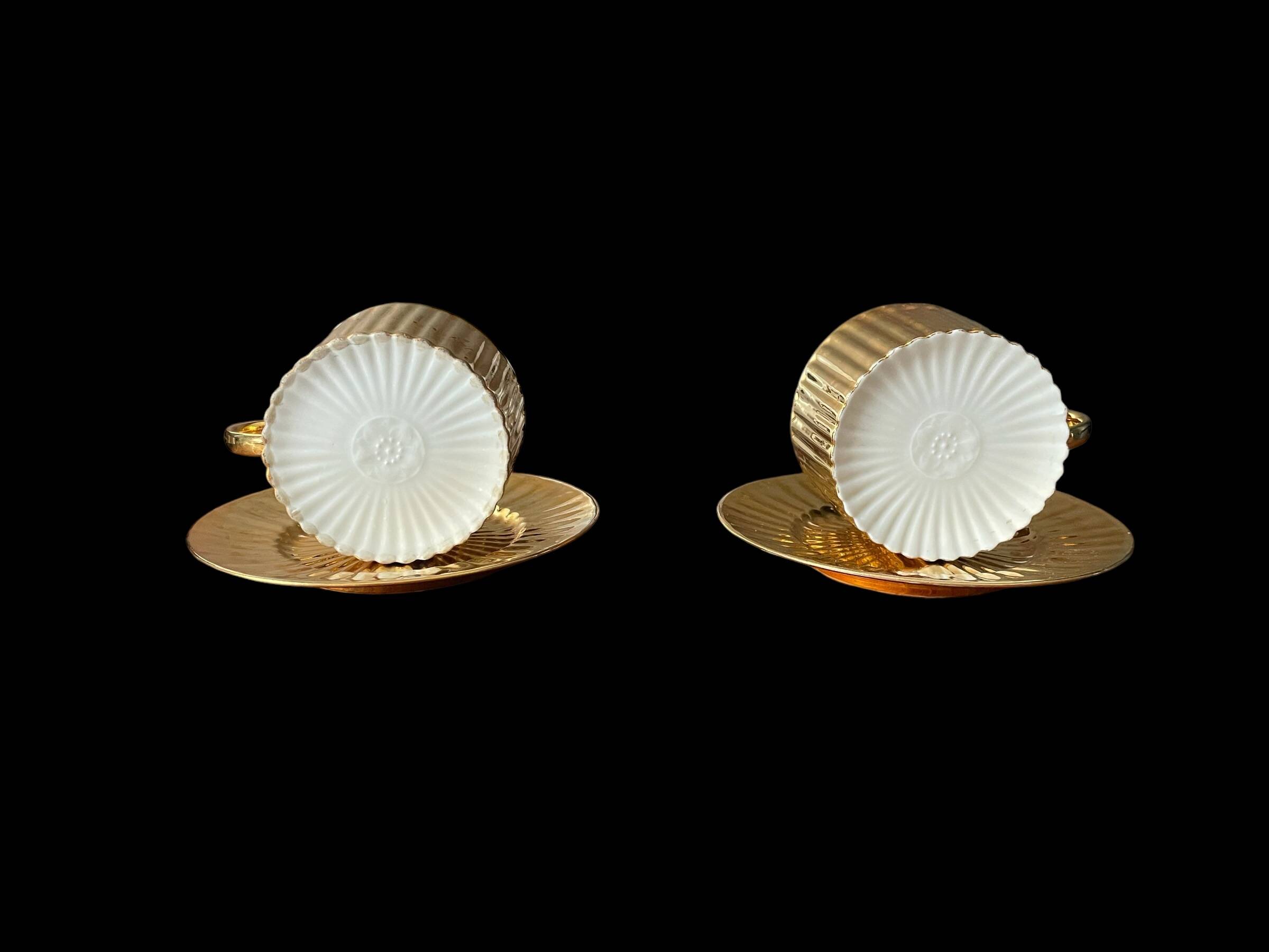 Pair of Limoges porcelain lunches