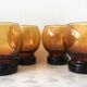 Set de 4 coupes ambre vintage