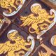 Vintage ceramic coffee table – Heraldic griffon decor – 1970