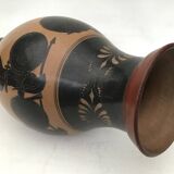 Reproduction of a Greek Attic-style black-figure vase depicting warriors