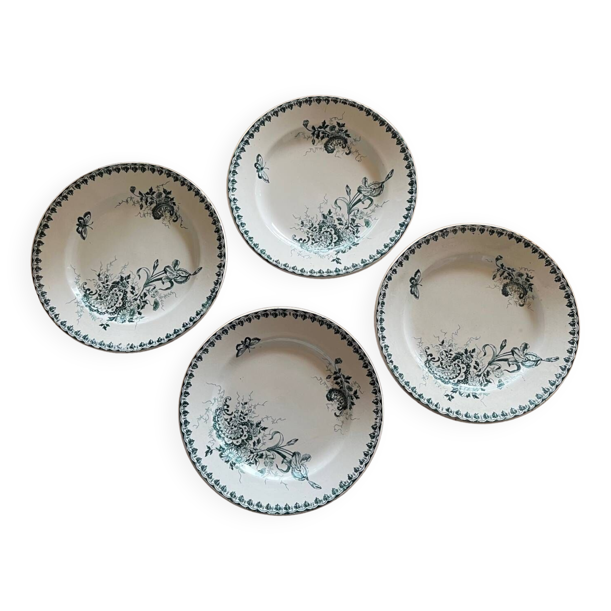 Earthenware plates - Sté Amandinoise Louis XV