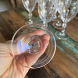 Set of 8 crystal wine glasses size