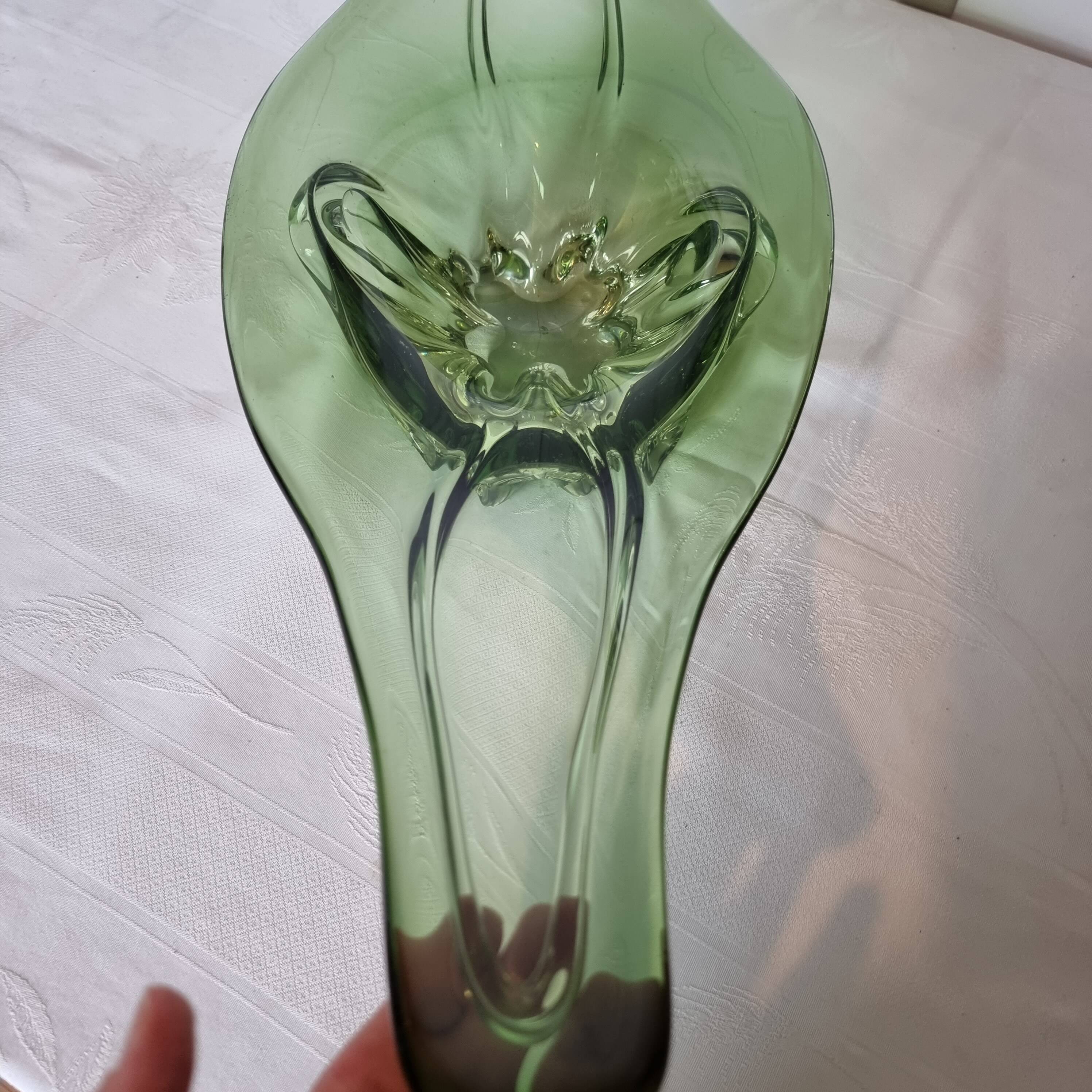 Superbe grand centre de table vintage en verre soufflé de Murano, Italie, a