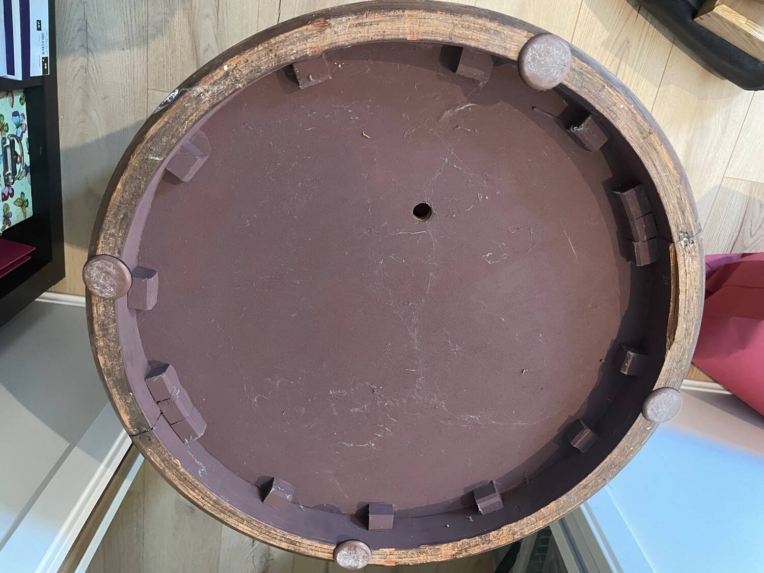 Swivel English bookcase