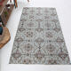 Light blue floral carpet 203x118cm