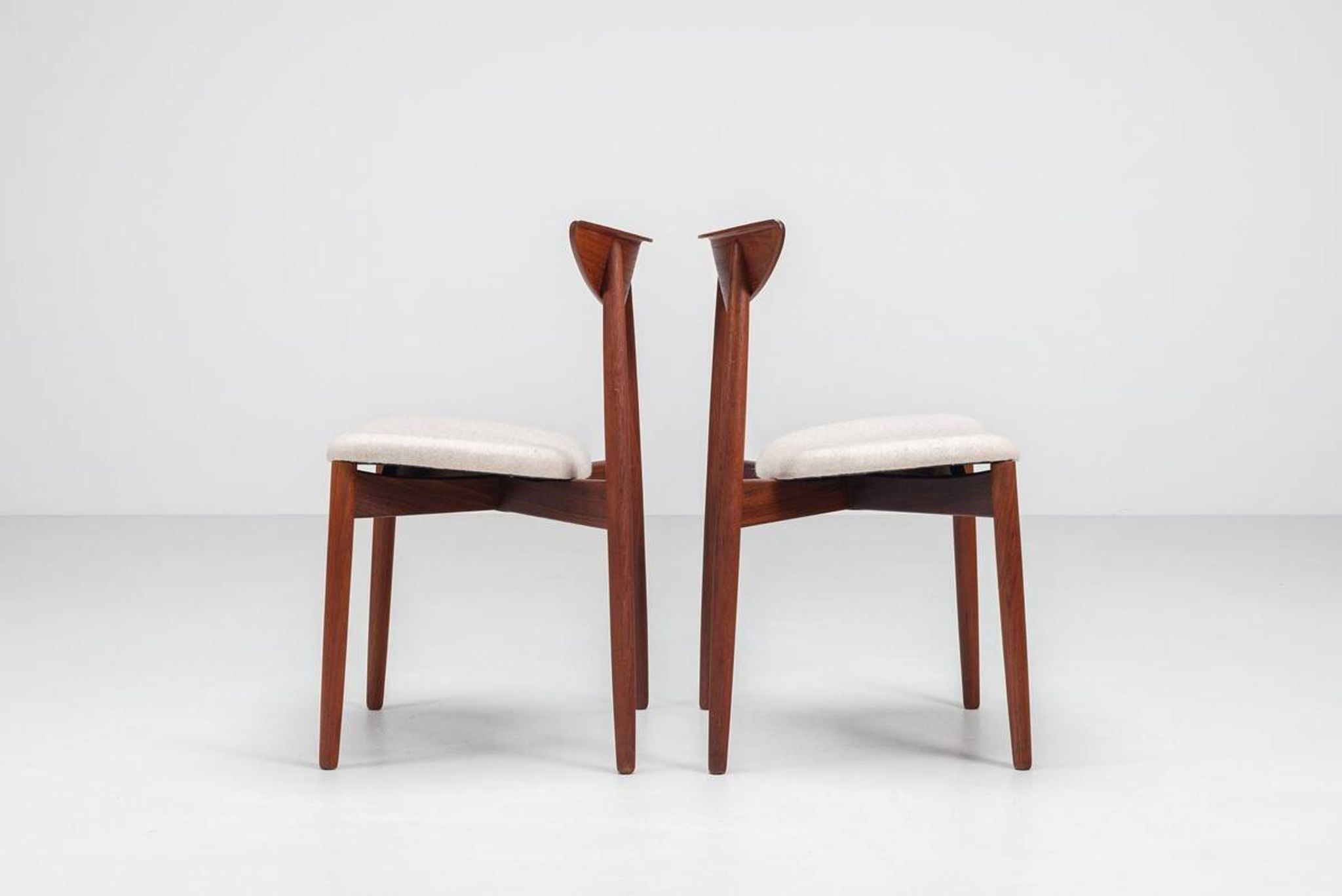 Harry Ostergaard set of eight dining chairs in teak Randers Denmark 1960