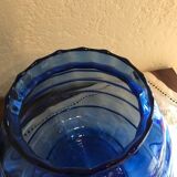 Vase bleu style art deco