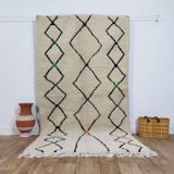 Handmade wool Berber rug 250 x 132 cm